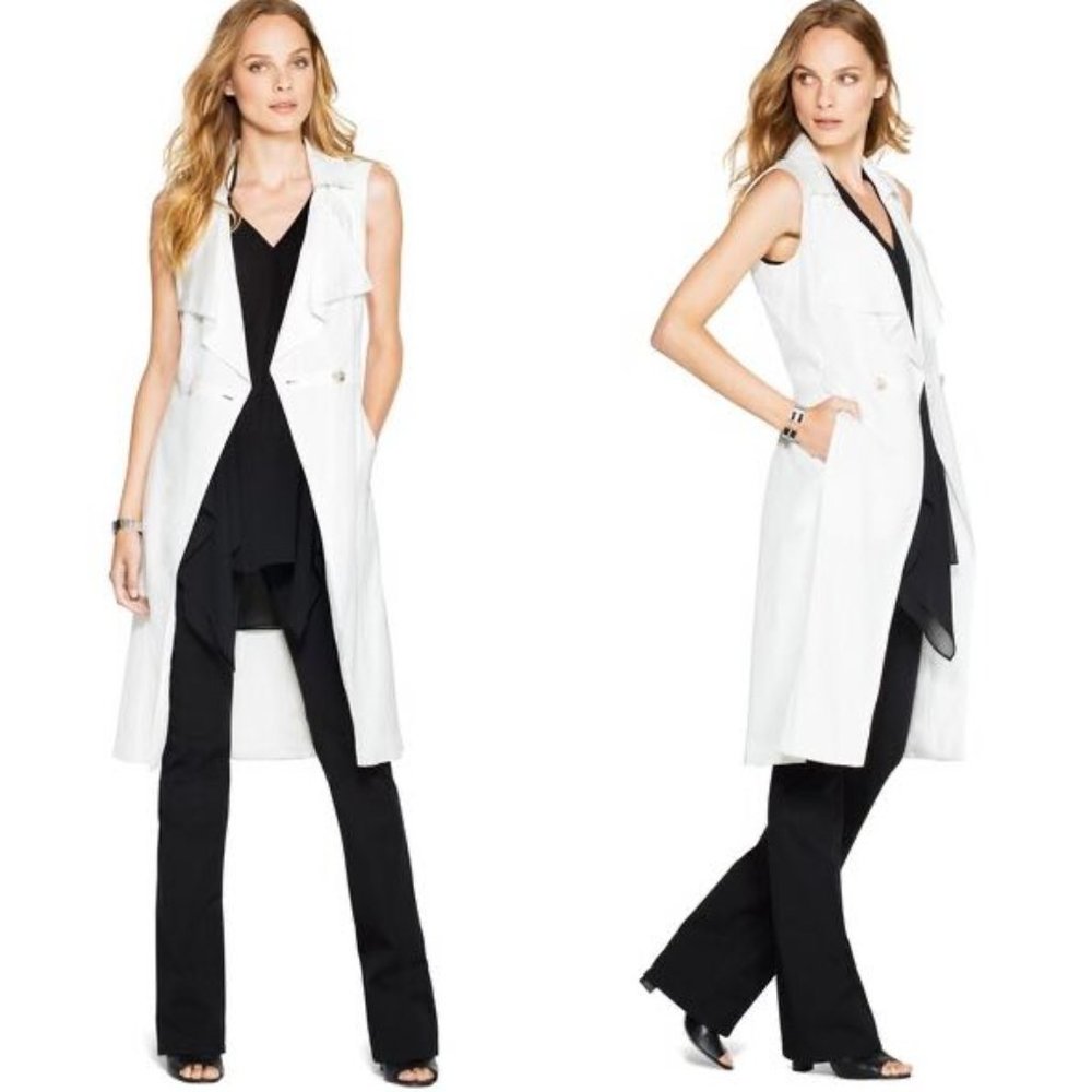 White House | Black Market Sleeveless Trench